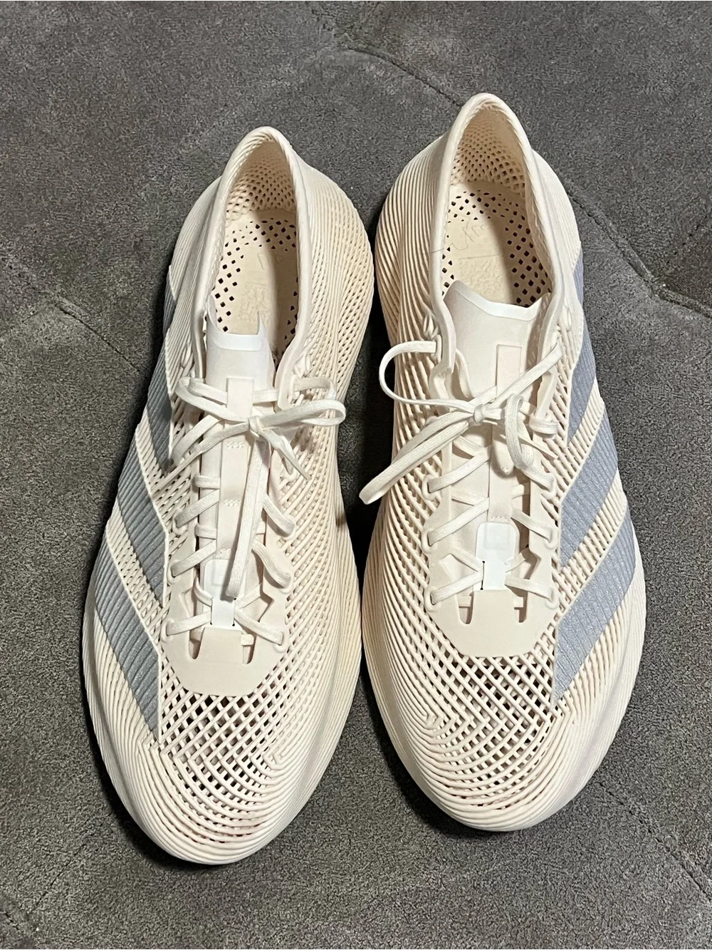 adidas Men’s Climacool Laced Sneakers in Cream with Light Gray Stripes